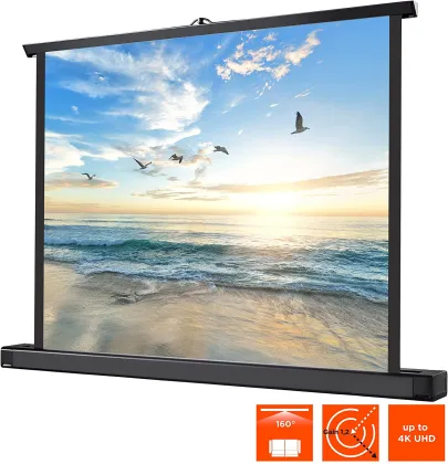 Portable table projection mobile table projector screens