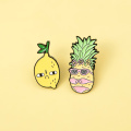 Fresh Fruit Enamel Pin Pear Peach Pineapple Lemon Avocado Badge Custom Brooches Lapel pin Jeans shirt Bag Plant Jewelry Gift