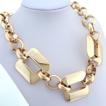 Nightclub Women Simple Fashion CCB Huge Exaggerating Necklace