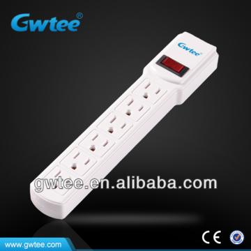 6 way America extension socket with switch