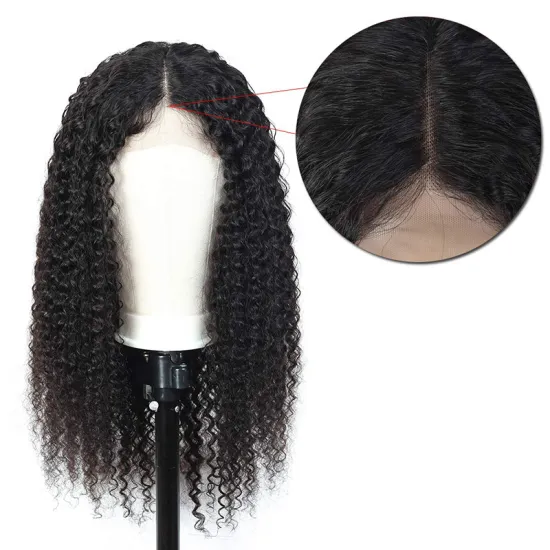 Factory Raw Preplucked Lace Bleached Knot Ponytail Blonde Pixie Cut Curl 200% Kinky Human Hair Wig
