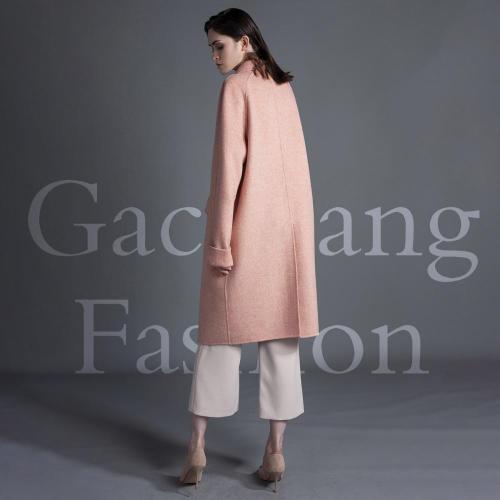 Casaco básico de cashmere rosa