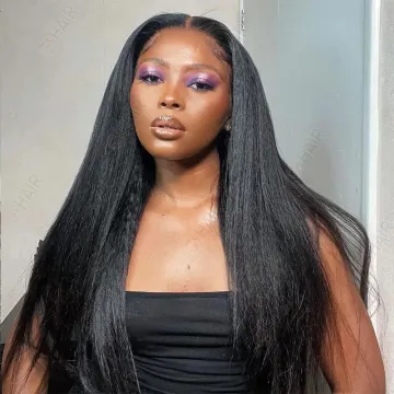 GS Unprocessed Human Hair Extensions - Kinky Straight Mink Virgin Brazilian Hair Bundles & Yaki Hair Weave for African American
