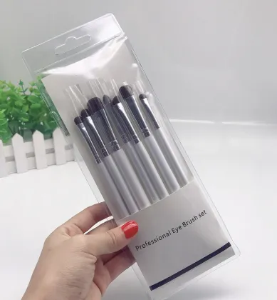makeup brush set silver handl eye makeup brushes