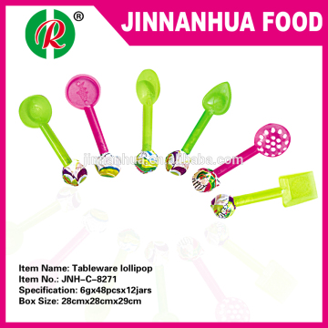 tableware toy with lollipop candy