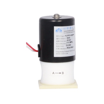 Yongchuang YCFP11 PTFE/FFKM Απομόνωση 24VDC Χημική ηλεκτρομαγνητική βαλβίδα για επιθετικά μέσα χαμηλής πίεσης