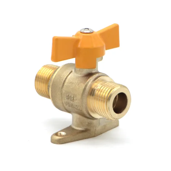 DN15 Male brass ball valve with base for gas pipeline