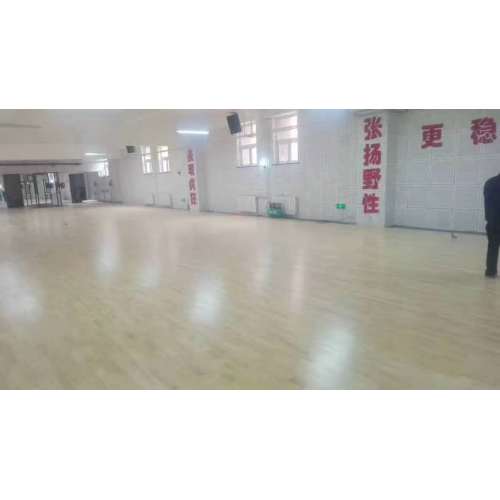 FIBA Approved Double Pattern Wooden Sports Flooring