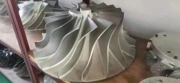 Aluminum centrifual impeller by 5 Axis machining