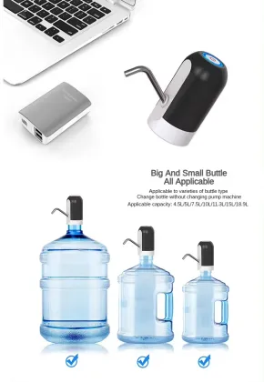 2024 Rechargeable USB Charge Online Shop Automatic Drinking Bottle Water Pump - 5 Gallon Water Bottle Pump Electric Water