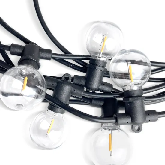 IP65 Waterproof G40 LED String Lights for Garden Yard Christmas Decoration (25ft, 12 LEDs)