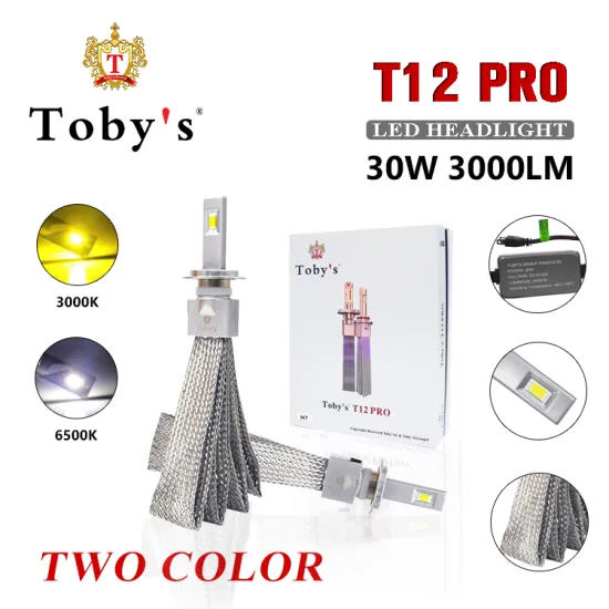 Best Deals: Toby's LED Fanless 6000K & 3000K Dual Color LED Headlights for H11, H8, H9 & Fog Light Applications