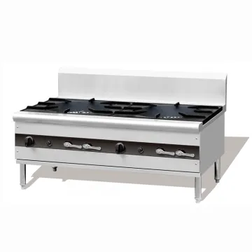 Commercial 2 Burner Stock Pot Range Chinese Gas Wok High Power
