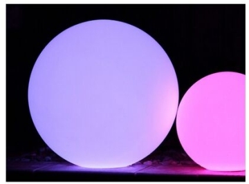 20/40/60cm Size Waterproof Plastic PE RGB Led Ball light via remote control