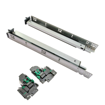 3 Fold Damper Drawer System with Push-to-Open Hidden Telescopic Rails and Soft Close