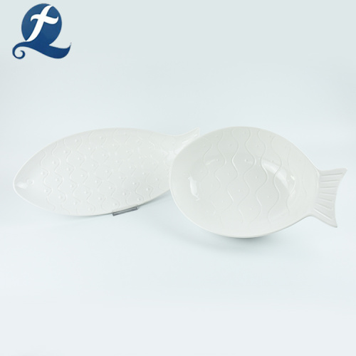 Assiette en forme de poisson de vaisselle de ménage de vente chaude