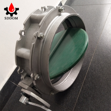 Pneumatic Actuated Butterfly Valve Single Flange DN250 for Cement Silo Discharging Door