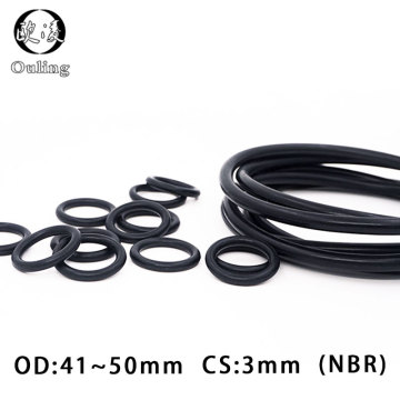 20PC/lot Rubber Ring Black NBR Sealing O Ring 3mm OD41/42/43/44/45/46/47/48/50*3mm O-Ring Seal Nitrile Gaskets Oil Rings Washer