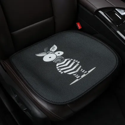 Breathable Mesh Car Seat Cover: Ice Silk Pad with Cartoon Auto Chair Cushion Design