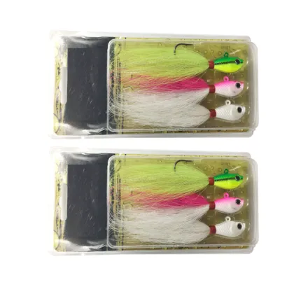 High-Quality Saltwater Fishing Jig Teasers - 3/5oz 28g Bucktail Jig Heads