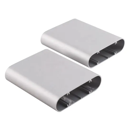 Custom High Quality Silver Extrusion CNC Aluminum Alloy Profile Battery Shell