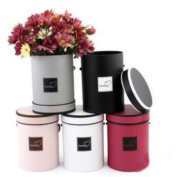 Professional Custom Hardcover Cardboard Round Flower Box