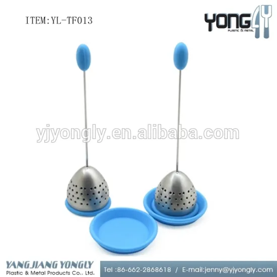 Food grade with siicone tray tea stainless steel tea infuser