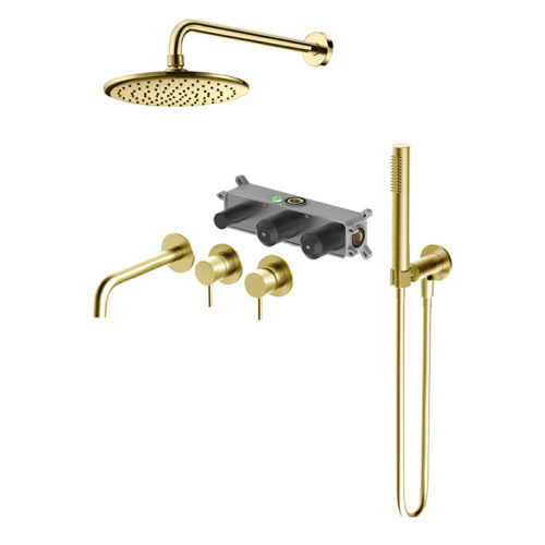 2 Handle Shower Faucet Set With Handheld