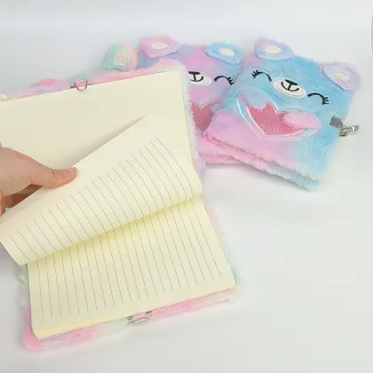 2024 New KRC A5 Plush Bear Notebook with Lock