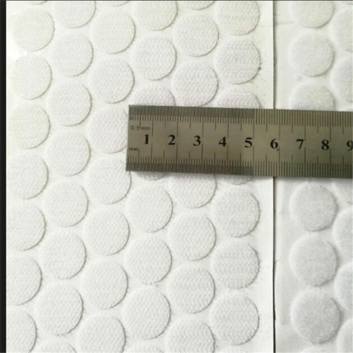 Nylon adhesive backing hook and loop coins