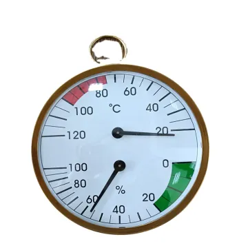 4"/100mm Metal Case Wall Sauna Thermometer and Hygrometer