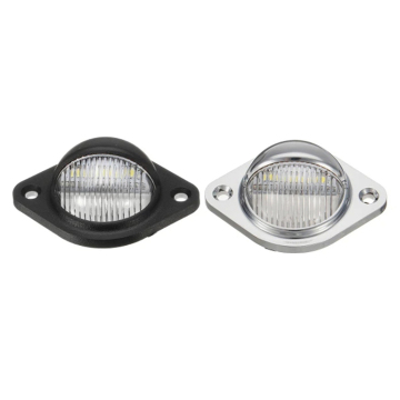10-30V Round Auto Car Number Plate Lights - 3 SMD LED License Plate Lamp for Trucks and SUVs
