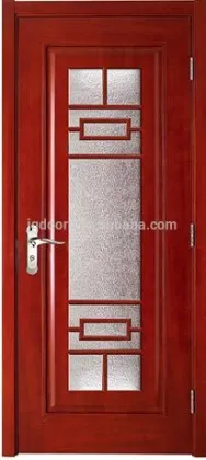 toilet wooden glass door,art glass wooden door