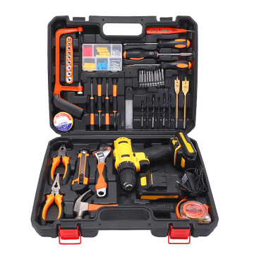  Portable Lithium Battery Electric Drill Tool Box - 47-in-1 Screwdriver Set & Power Tools 
