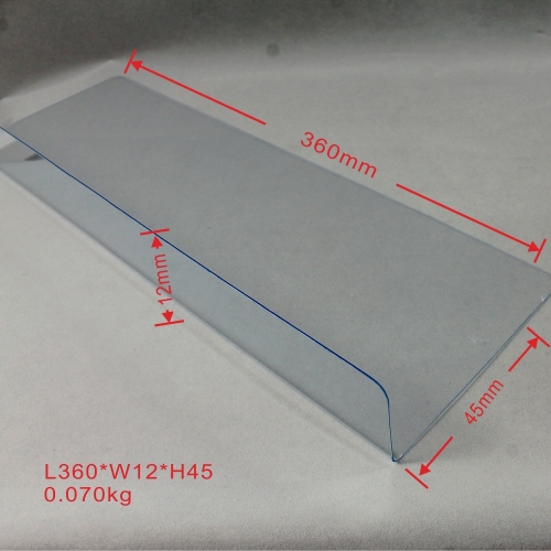 Klar L form Acrylic hylla divider för stormarknad