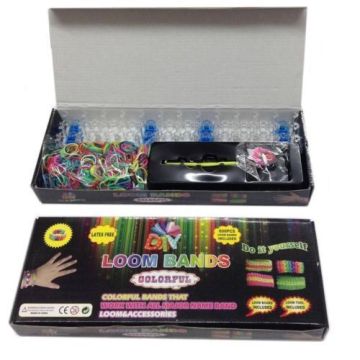 Making Tool and Loom Board Provided 22 Color 600PCS Cheap Rainbow Loom Rubber Bands Wholesale Rainbow Loom Kit