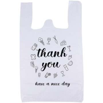 1000 Case Supermarket Plastic Printed Shopping T Shirt Packaging Carry Bag