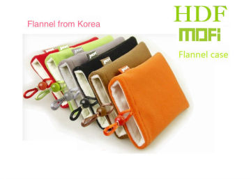 Laser Logo Decorative Cellphone Protective Flannel Pouch With Various Colors