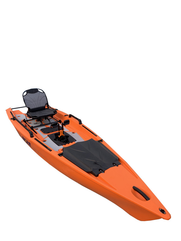 Zero Kayak Pedal Drive Solo Skiff Boats: Fishing Canoe/Kayak with Electric Motor Top Propeller Fin Pedal Drive