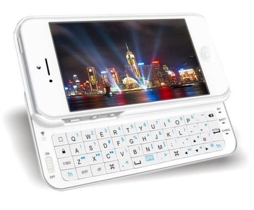 Portable Small Size Wireless Viryual Bluetooth Keyboard Case For Apple Iphone 5