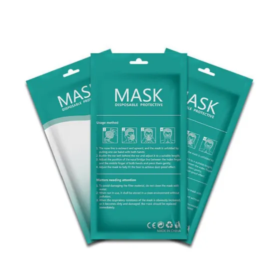 Wholesale customized medical disposible  facing  masks plastic packaging bag