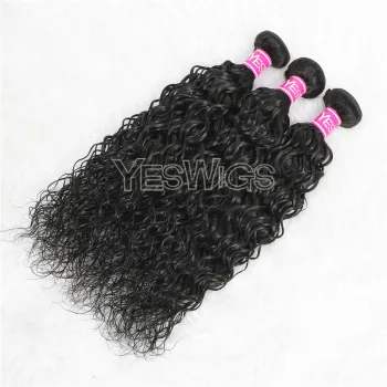Cheap Wholesale Wet And Wavy Brazilian Human Hair Bundle Extensions Mink Brazilian Hair Double Weft Extension Water Wave Bundles