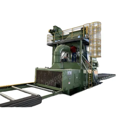 Qinggong Brand H Beam Shot Blasting Painting Machine with Roller Conveyor