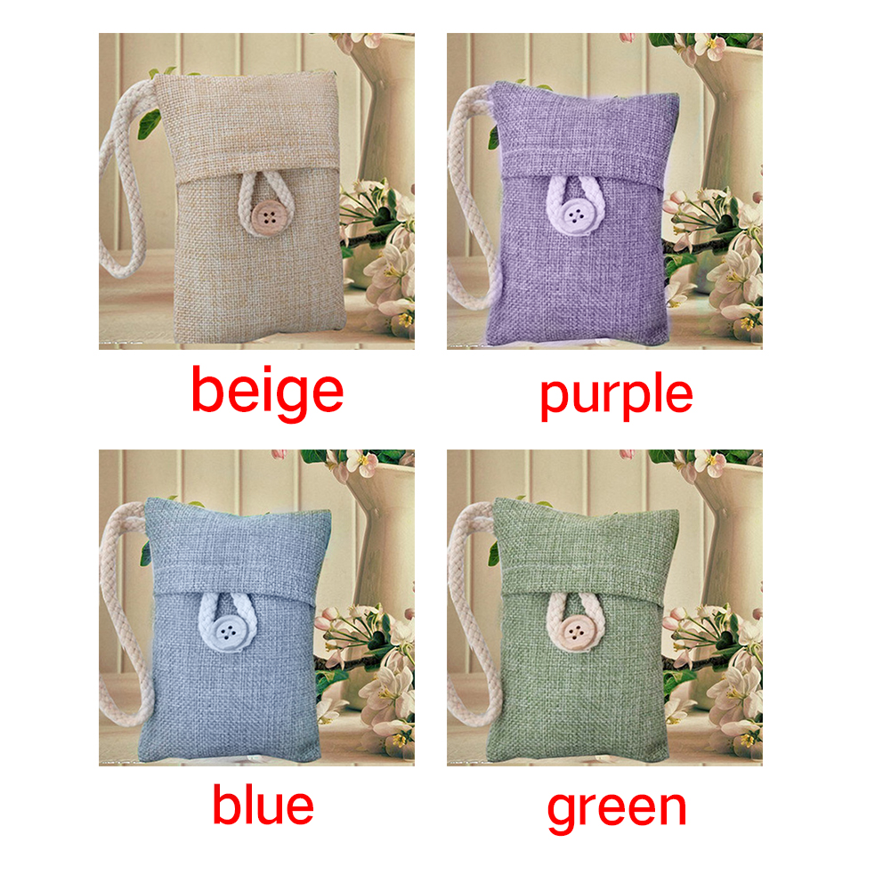 No Leakage Air Purifying Odor Absorber Cotton Twine Bamboo Charcoal Button Hanging Bag Freshener Pouch Practical Living Room 1pc