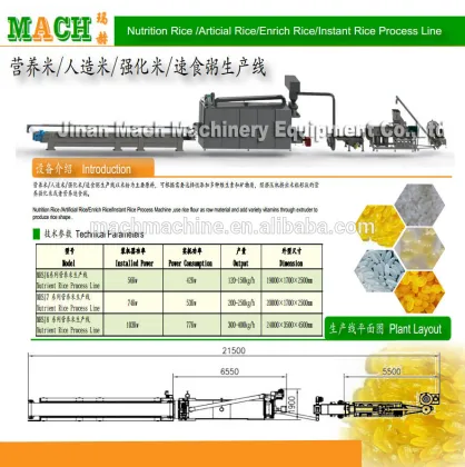 Artificial Rice Food Snack Production Line