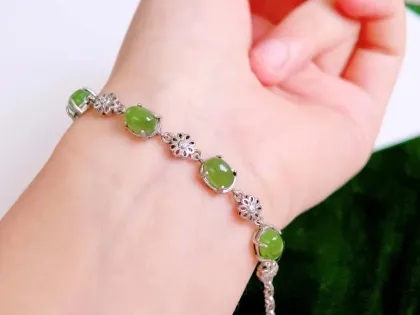 925 Silver & Hetian Jade Bracelet Sets for Women - Jewelry Gift Ideas