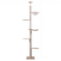 Durable Solid Wood Modern Cat Tree Tower Scratching Post Indoor Climbing Condo Strong Base Premium Furniture