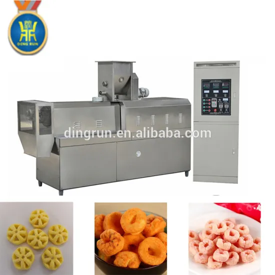 Puffed corn wheat pillow snacks food extruder