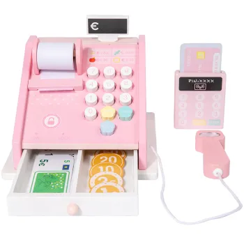 Interactive Wooden Toy Store: A Playful Learning Experience with Cash Registers, Counting, and Simulation Games