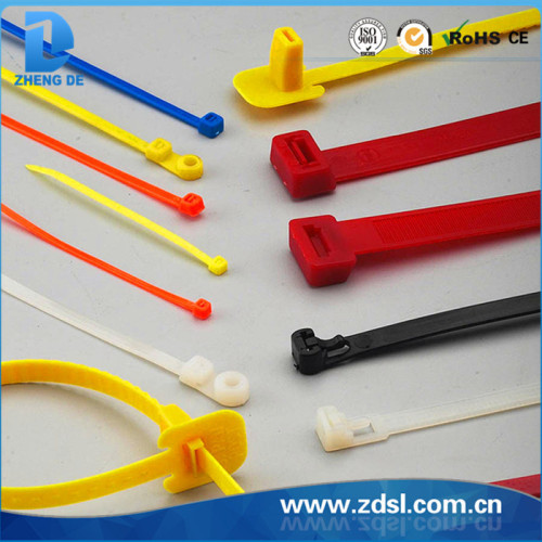 Mountable Head Cable Ties UV Black Double Locking Cable Ties